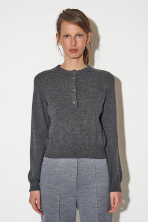 Button Front Cashmere Sweater