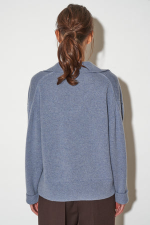 Pull vareuse oversize et manches longues en cachemire