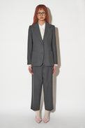 Carrot cut pants in wool twill