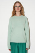 Oversized long sleeve crew neck cashmere sweater