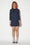 Short dress with round neck in Milano wool jersey