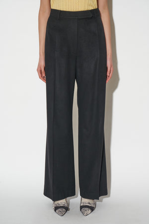 Straight cut cashmere pants