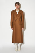 Long unisex wool and cashmere coat