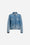 Veste courte en denim délavé