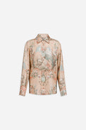 Silk twill shirt printed with a bucolic scene