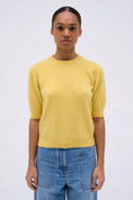 Supersoft cashmere short-sleeved sweater