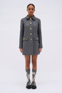 3/4 length woolen cloth coat
