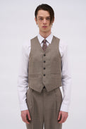 Gilet de costume en laine fil à fil