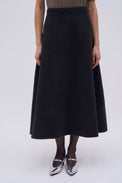 Jupe longue en laine double face
