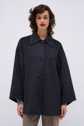 Manteau court en laine double face