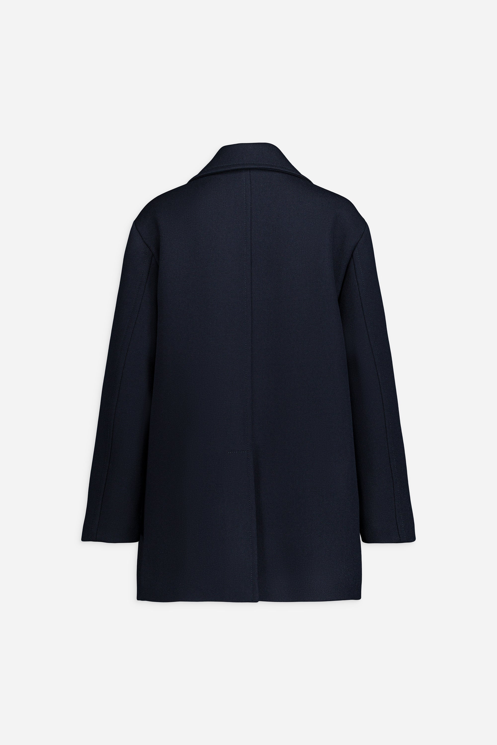 Long, slightly oversized wool and cashmere coat