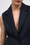 Veste en twill de laine rayé réalisée en collaboration avec Tilda Jonathan