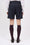 Short en twill de laine rayé réalisé en collaboration avec Tilda Jonathan