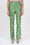 French floral jacquard straight-leg trousers