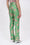 Pantalon droit en jacquard floral français