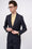 Veste en twill de laine teint en fil