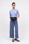 Pantalon coupe-courte en laine vierge