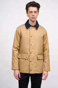 Veste droite en gabardine de coton imperméable