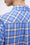 Hand-embroidered checked poplin shirt