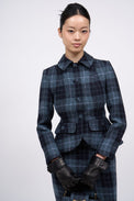 Veste cintrée en laine à carreaux Harris Tweed