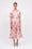 Robe en twill de soie imprimé toile de Jouy