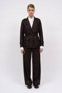 Veste en laine merino à carreaux DUGDALE réalisée en collaboration avec Tilda Jonathan