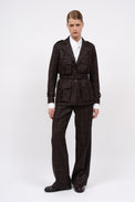 Pantalon en laine merino à carreaux DUGDALE réalisé en collaboration avec Tilda Jonathan