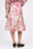 Jupe midi à godet en twill de soie imprimé toile de Jouy