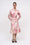 Toile de Jouy printed silk twill midi godet skirt