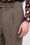 Pantalon droit en laine teint en fil