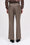 Pantalon droit en laine teint en fil