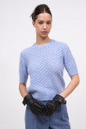 Pull en cachemire-soie, maille pointelle