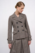 Veste en laine à chevron Harris Tweed réalisée en collaboration avec Tilda Jonathan