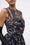 Robe longue en mousseline de soie imprimée