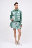 Short skirt entirely hand-embroidered