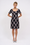 Robe courte en organza de soie jacquard imprimé