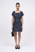Hand-embroidered short dress