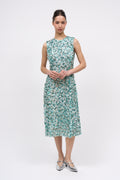 Fully hand-embroidered fitted dress