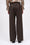 Pantalon à plis en twill de laine rayée