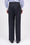 Pantalon à plis en twill de laine rayée