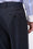 Pantalon à plis en twill de laine rayée