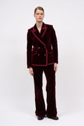 Velvet trousers made in collaboration with Tilda Jonathan
