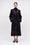 Manteau long en laine brodée