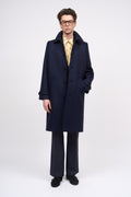 Manteau long en laine feutrée