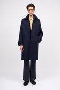 Manteau long en laine feutrée