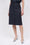 Striped wool twill skirt