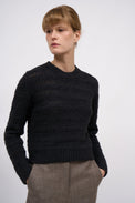 Cashmere pointelle knit sweater