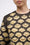 Hand-embroidered wool twill crop top