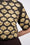 Hand-embroidered wool twill crop top