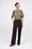 Hand-embroidered wool twill crop top